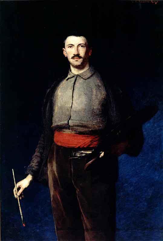 Ludwik de Laveaux Self portrait with a palette oil painting image